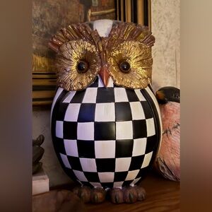 Makenzie Childs Courtly Check Owl